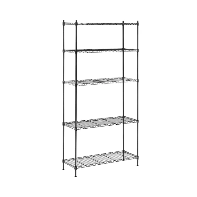 Royal Catering Metallregal - 35 x 90 x 180 cm - 150 kg - schwarz